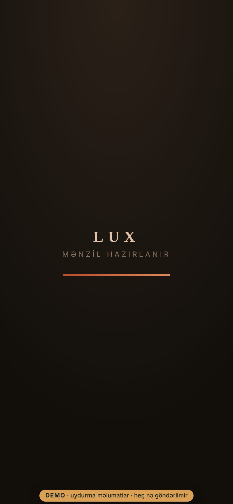 LUX Residence — 3D bina və mənzil turu — 3D tur telefonda: joystik və otaq keçidləri