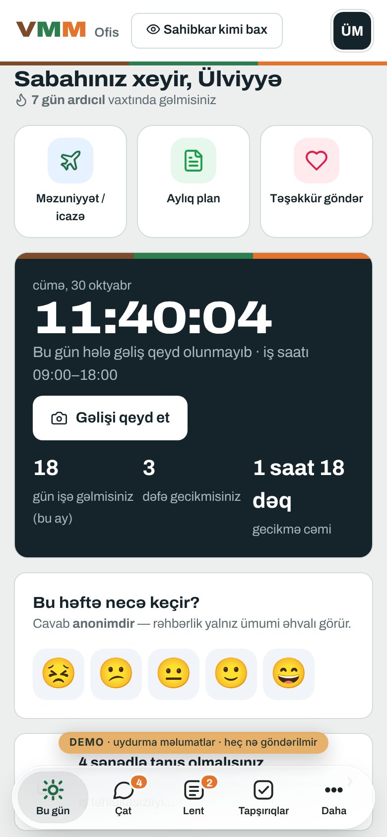 VMM Ofis — qrup şirkətləri üçün ofis sistemi — mobil