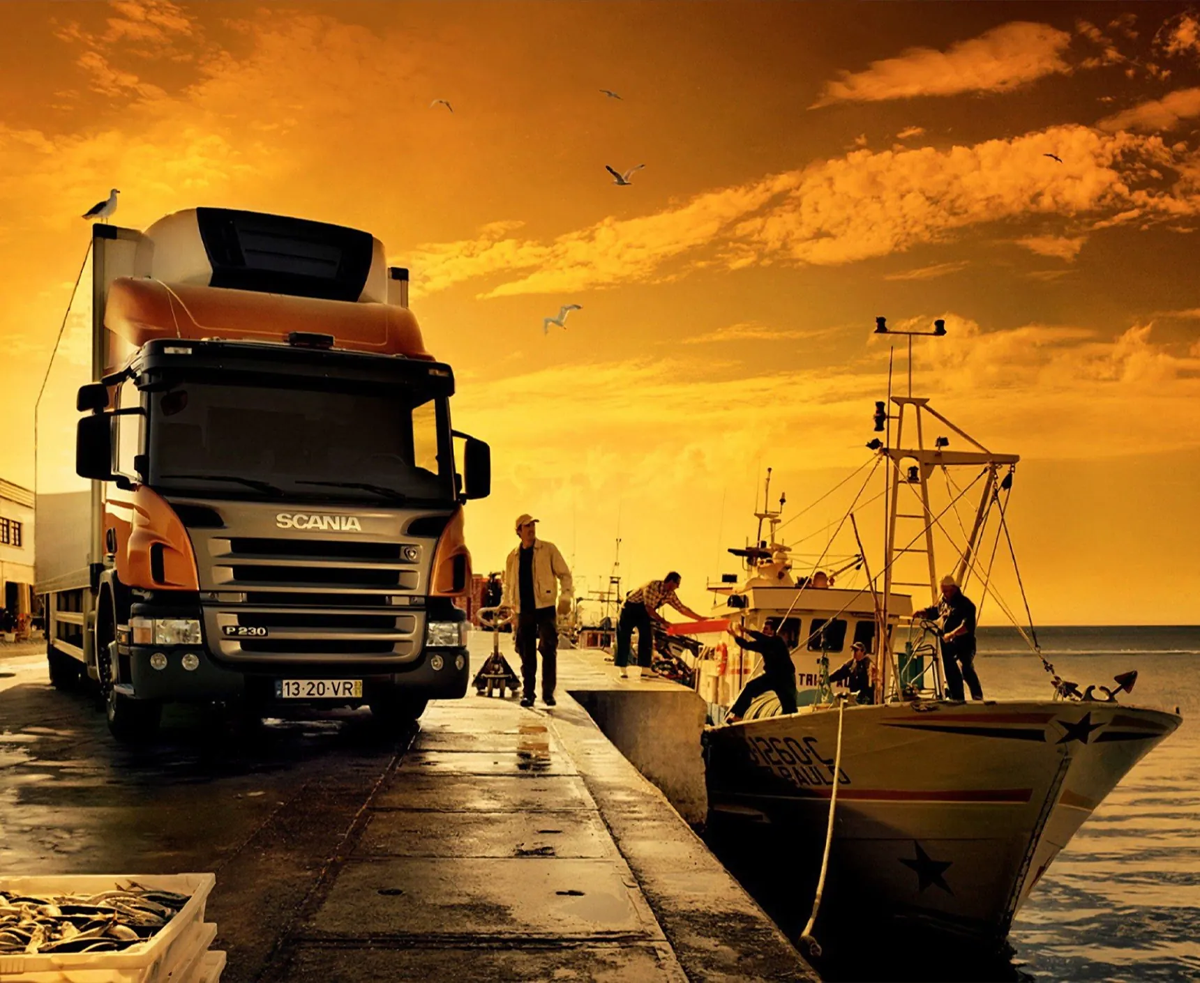 Ship supply at the quay in Baku